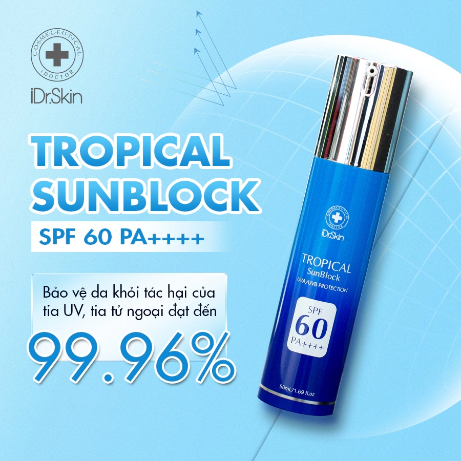 Kem chống nắng phổ rộng Idr.skin Tropical Sunblock SPF 60 PA++++