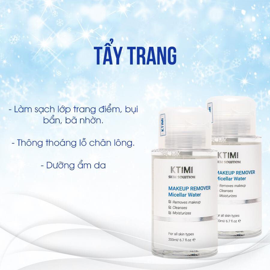 Nước tẩy trang KTIMI Makeup Remove Micellar Water 200ml