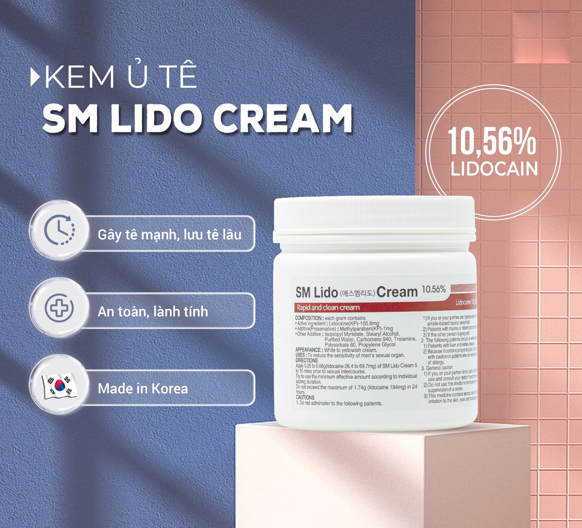 Kem ủ tê SM Lido Cream chuẩn Hàn Quốc