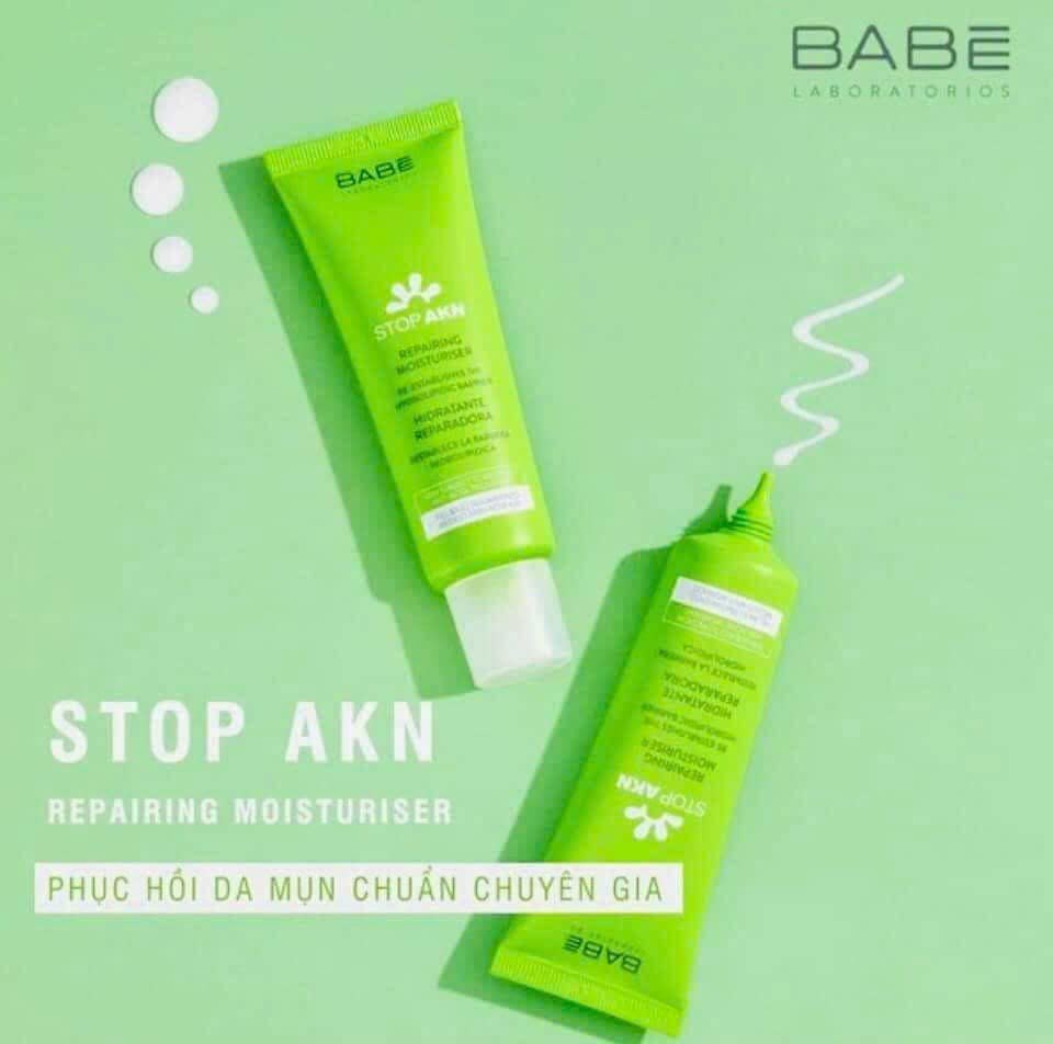 Kem Dưỡng Ẩm Phục Hồi Cho Da Mụn Laboratorios BABE Stop AKN Repairing Moisturiser