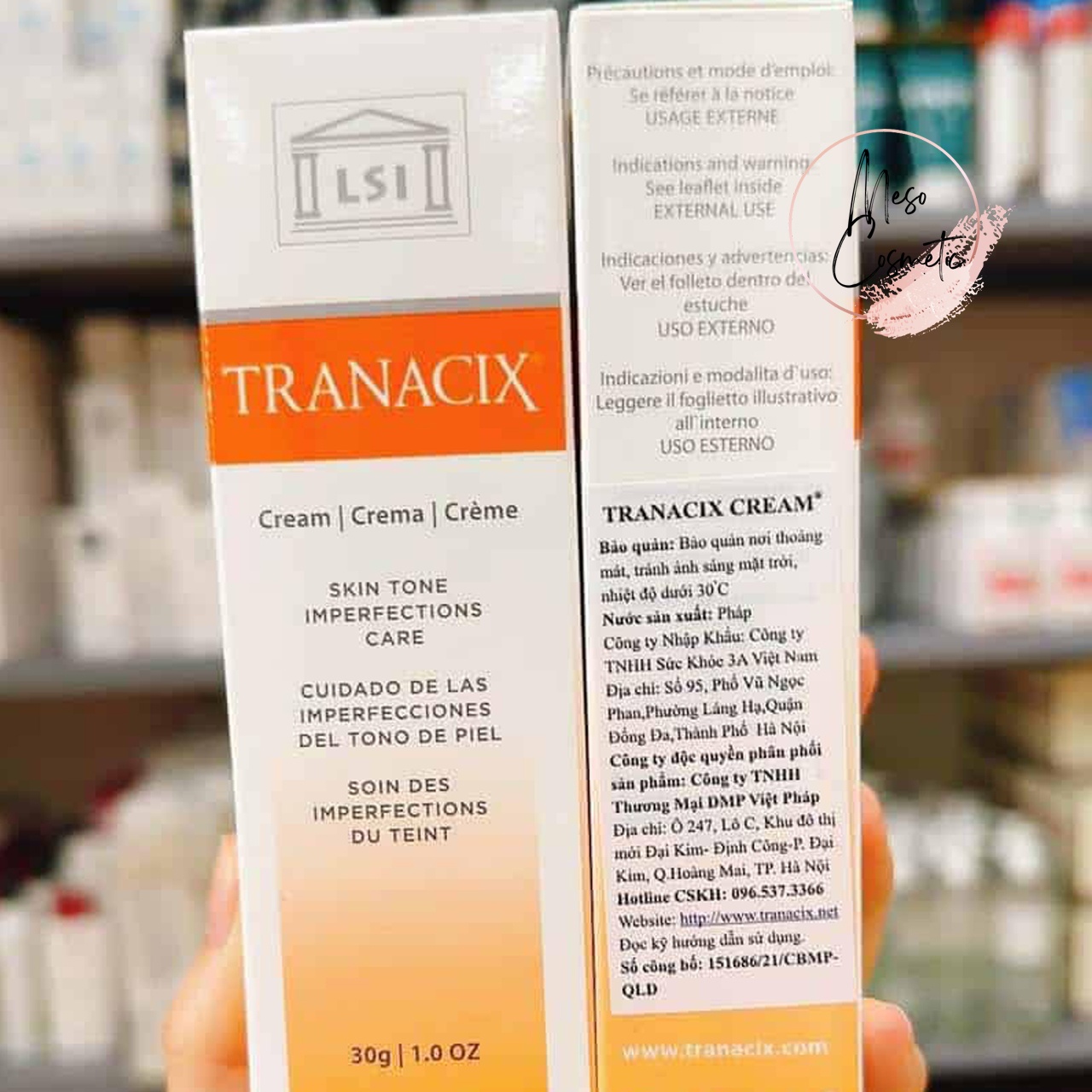 Kem dưỡng mờ nám da Tranacix Crema Facial