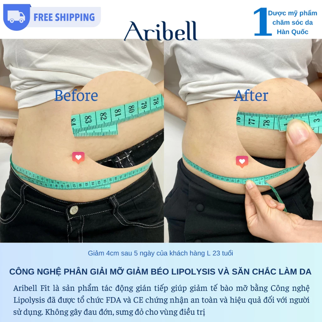 Tinh chất tan mỡ, giảm béo Aribel Fit lọ 2ml