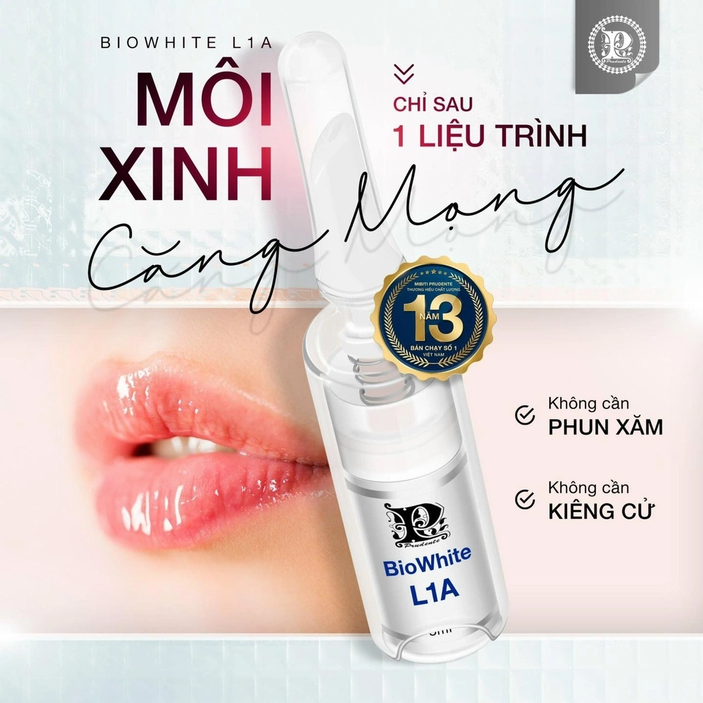 Son Khử Thâm Dưỡng Hồng Môi Mibiti Prudente Biowhite L1A 5ml