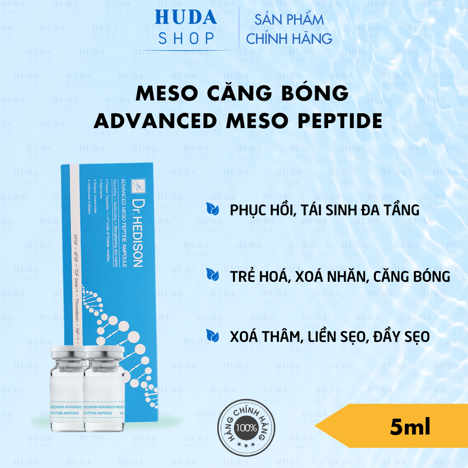 Tinh chất Peptide trẻ hóa da Advanced Meso Peptide Ampoule Dr.hedison 5ml