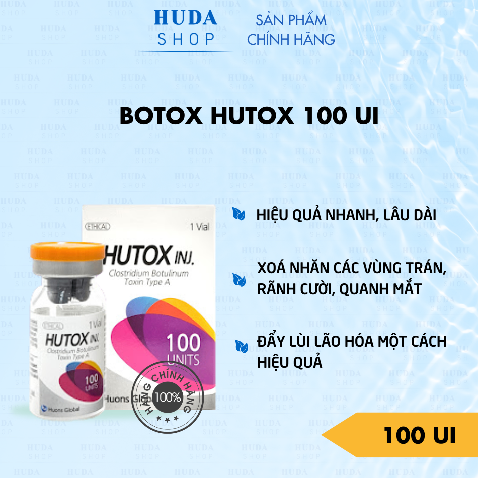 Botox Hutox 100 xoá nhăn, thon gọn hàm