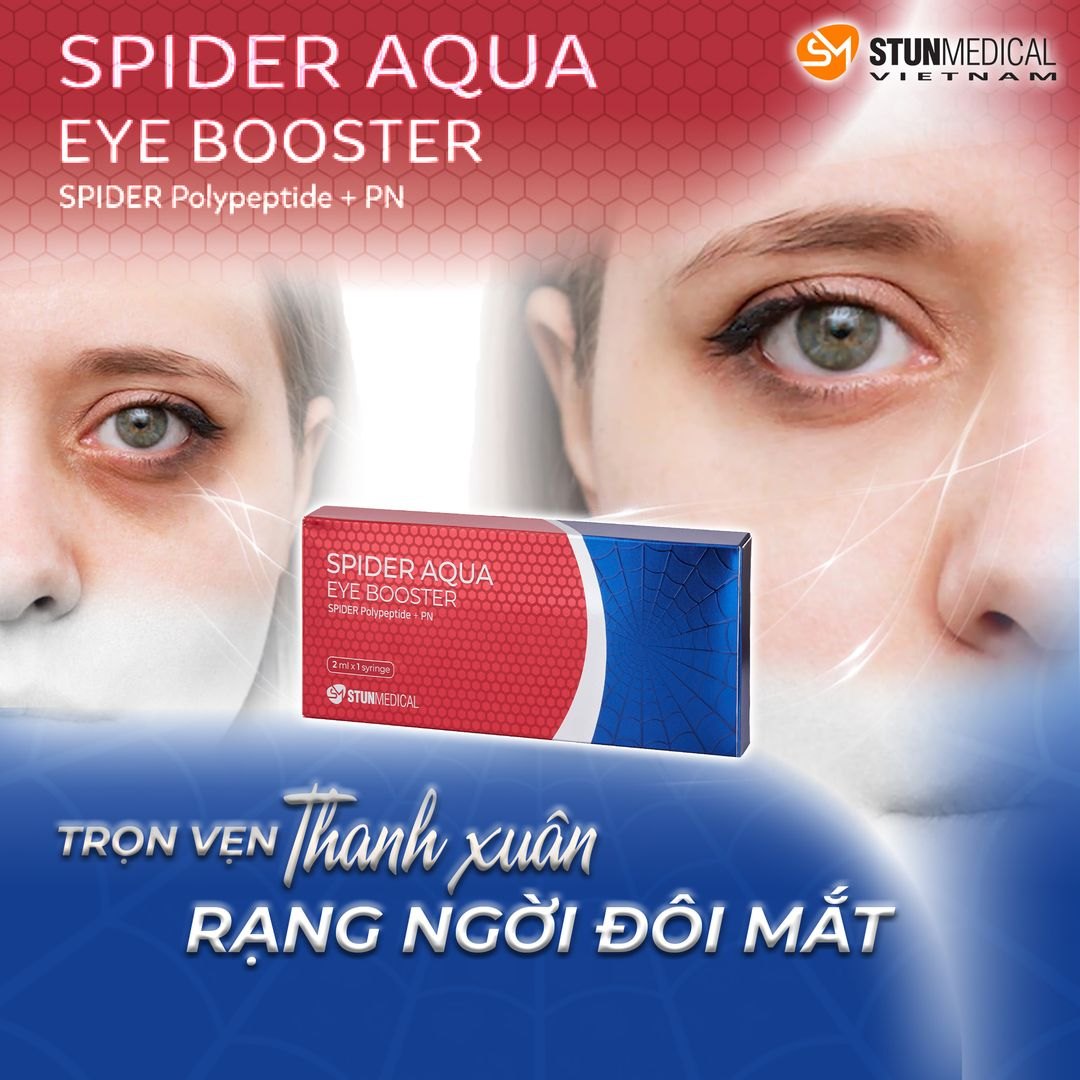 Tinh chất khử thâm, làm đầy vùng mắt Spider Aqua Eye - Booster hộp 2ml