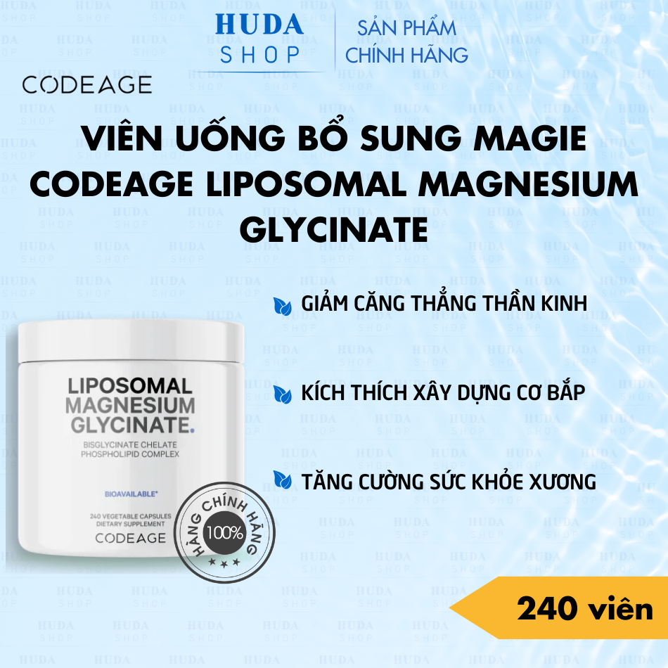 Viên bổ sung Magie Codeage Liposomal Magnesium Glycinate