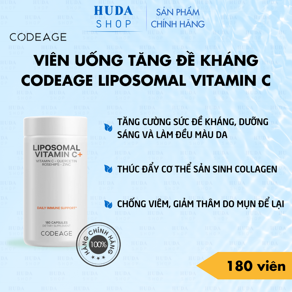 Viên uống tăng đề kháng Codeage Liposomal Vitamin C