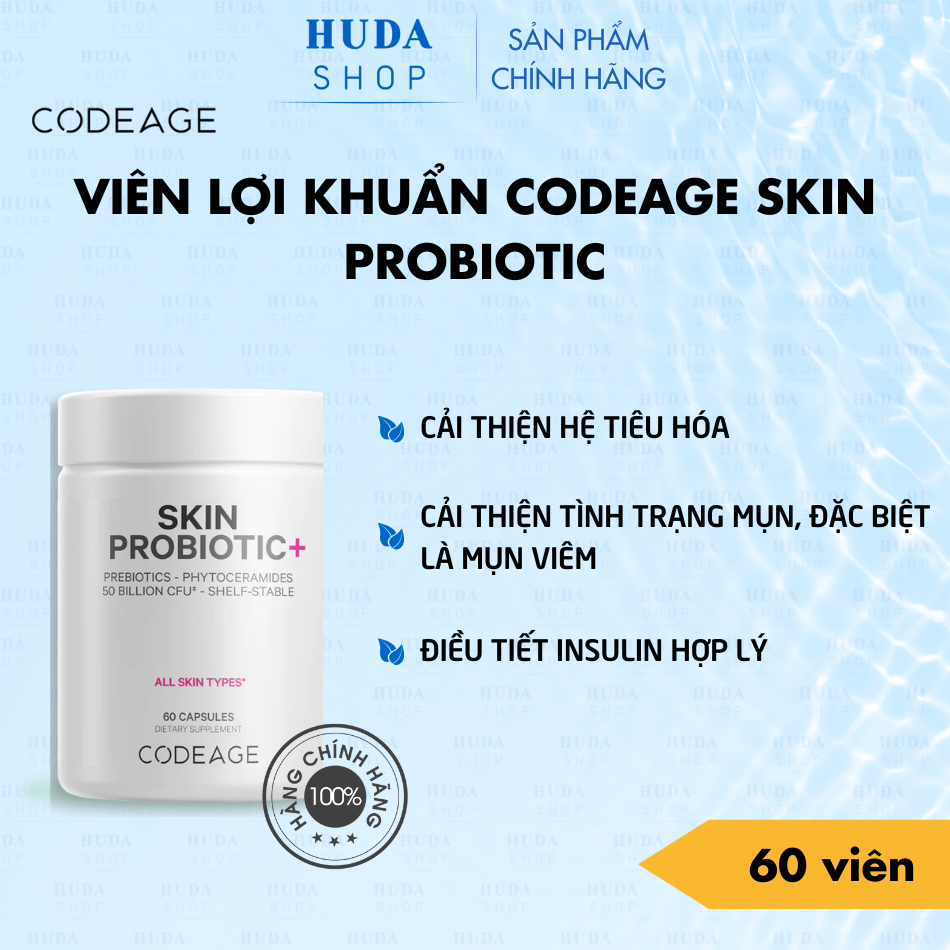 Viên lợi khuẩn Codeage Skin Probiotic