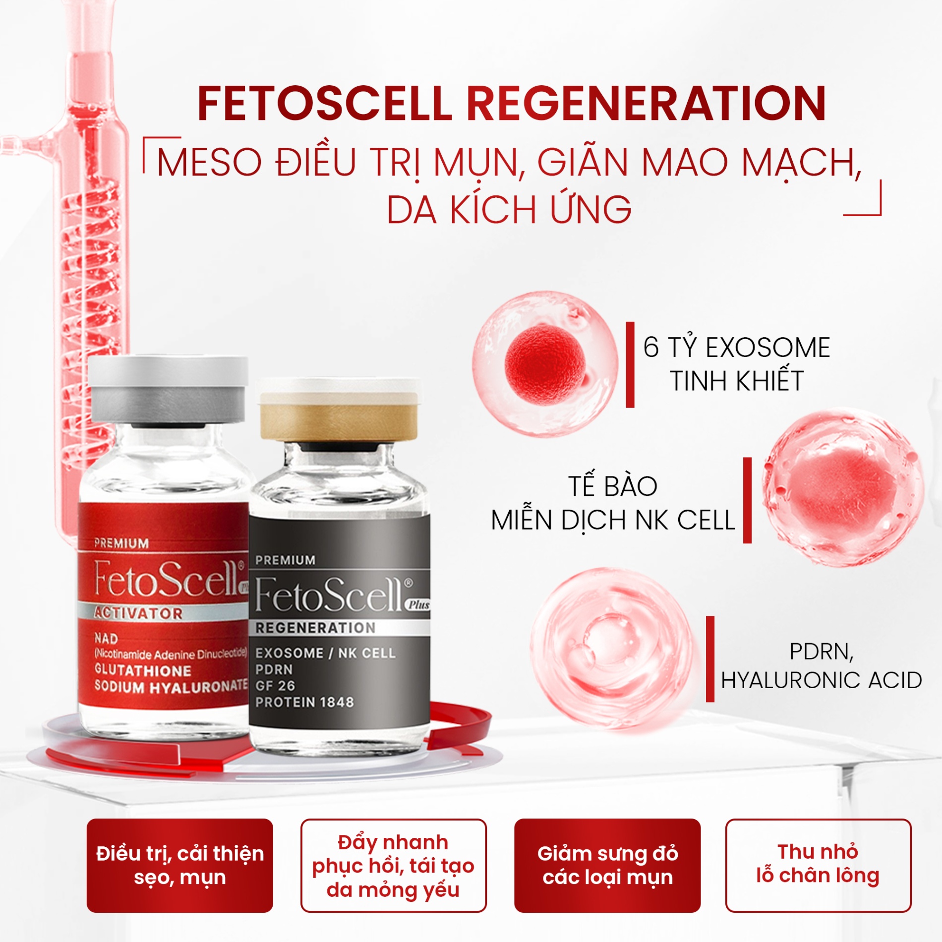 FetoScell White 40mg – Meso Hỗ Trợ Làm Đều Màu Da Và Giúp Cải Thiện Sắc Da