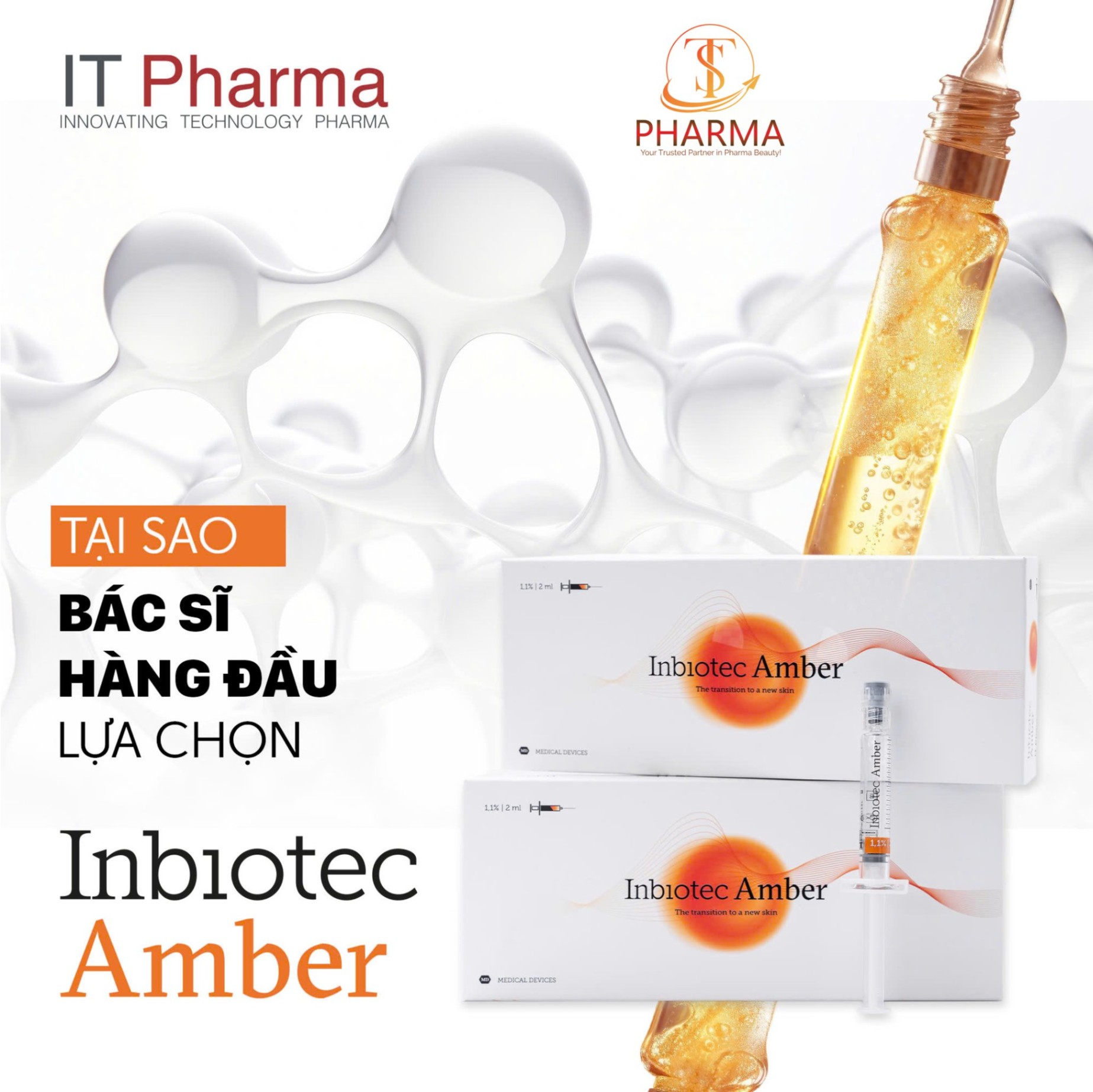 Tiêm B.A.P trẻ hoá đa tầng Inbiotec Amber