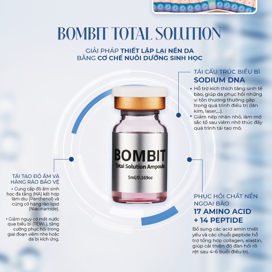 BOMBIT TOTAL SOLUTION AMPOULE TÁI TẠO DA TỔN THƯƠNG