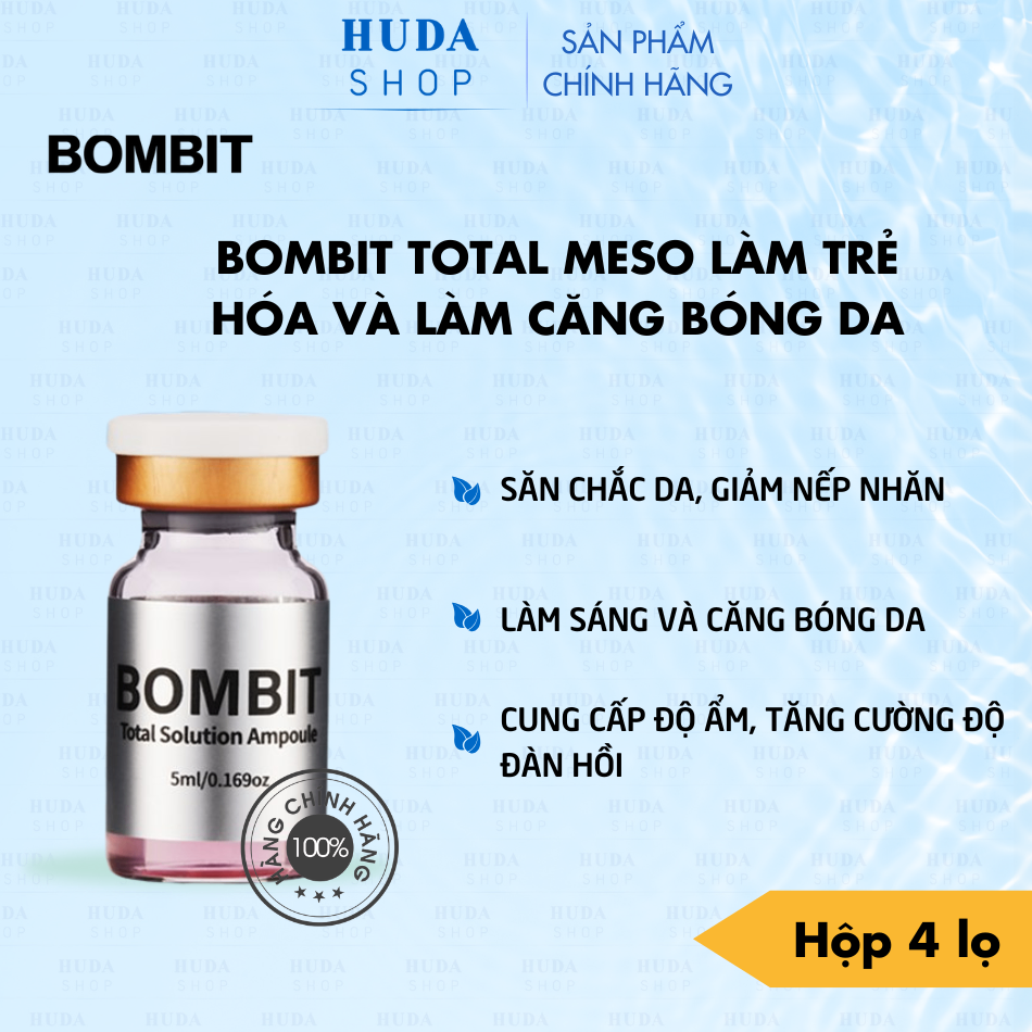 BOMBIT TOTAL SOLUTION AMPOULE TÁI TẠO DA TỔN THƯƠNG