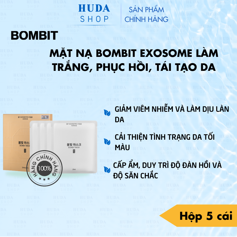 Mặt nạ Bombit Exosome làm trắng, phục hồi, tái tạo da