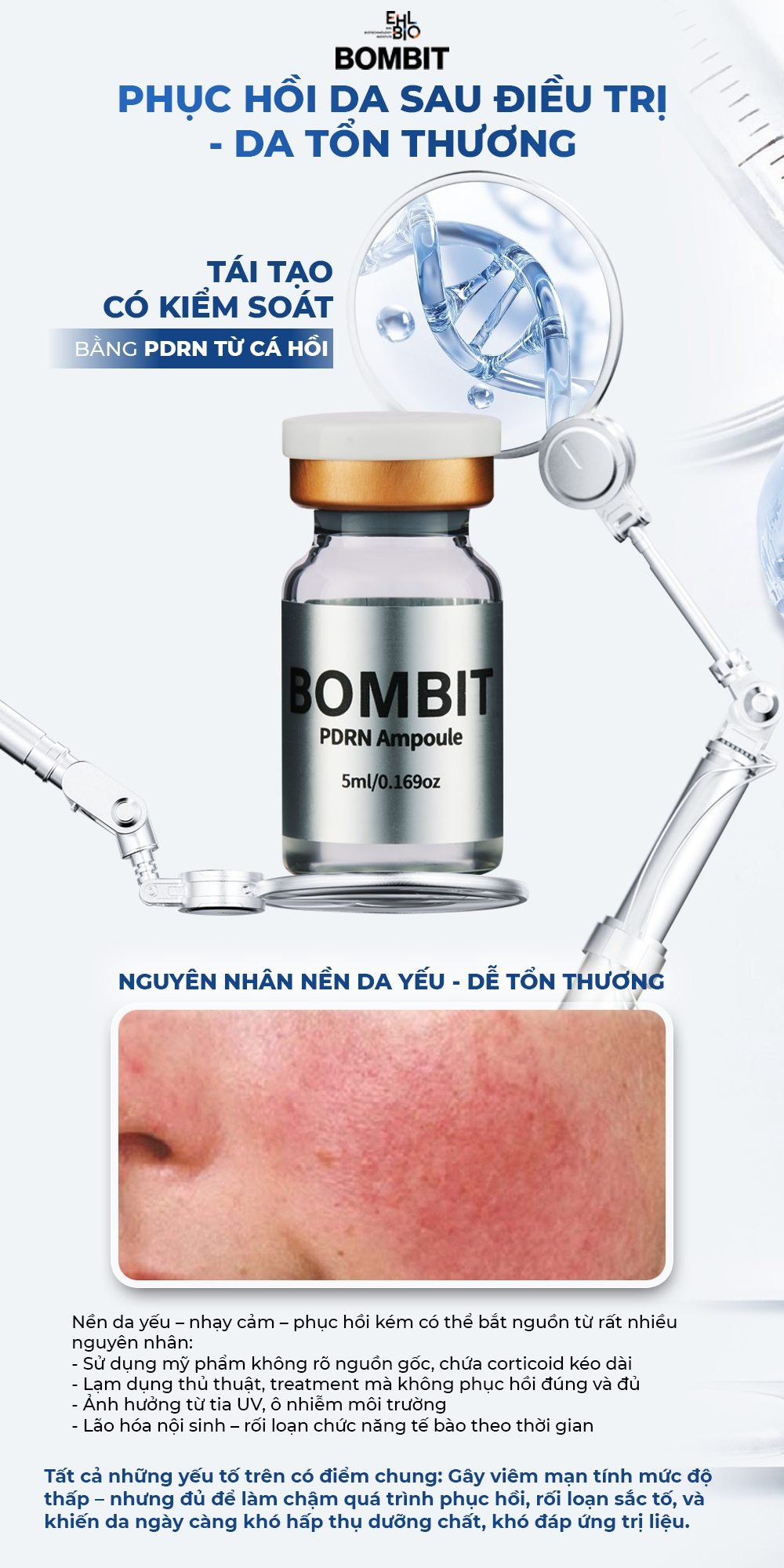 BOMBIT PDRN Meso trẻ hóa da từ tế bào gốc cá hồi