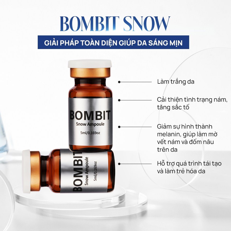 BOMBIT Snow Meso hỗ trợ điều trị nám, làm trắng da