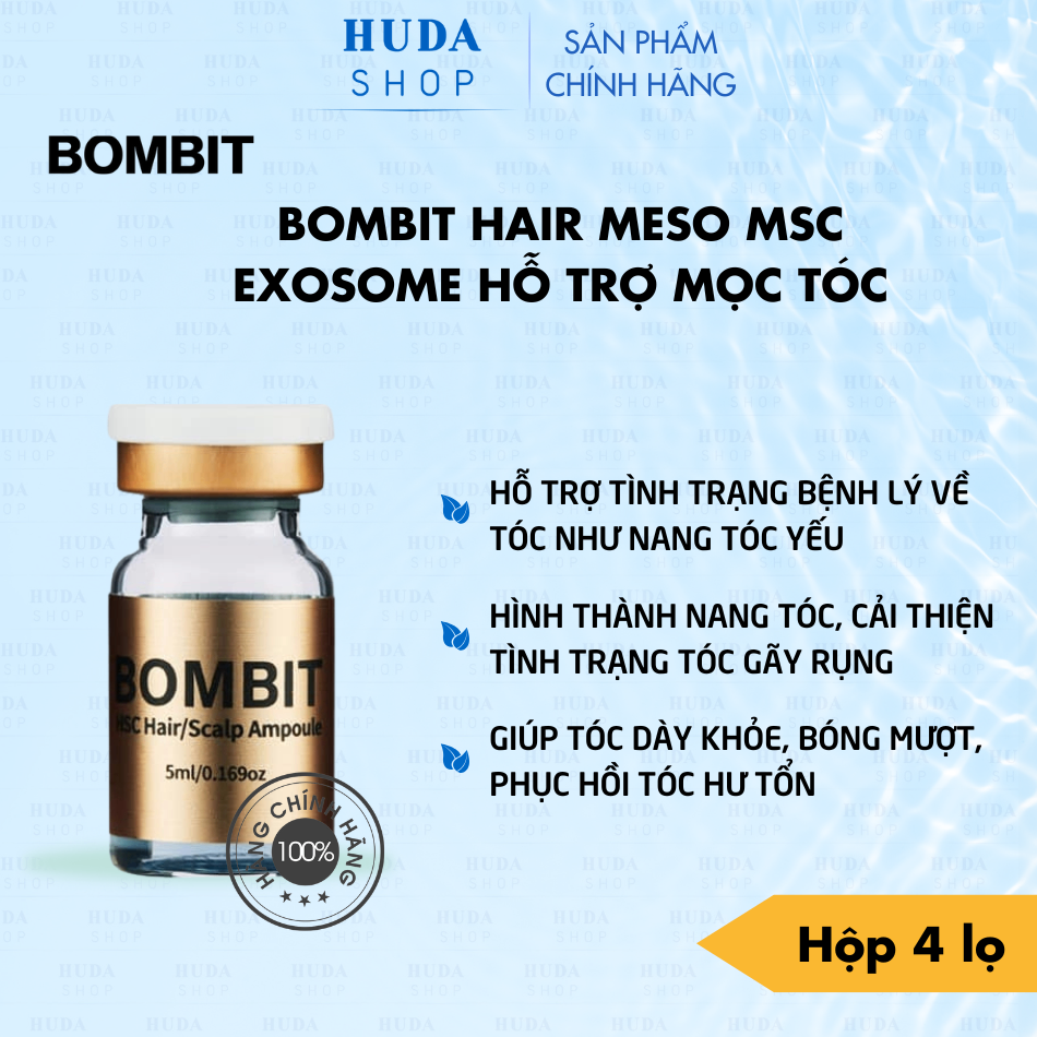 Bombit Hair Meso MSC Exosome hổ trợ mọc tóc, giảm rụng tóc
