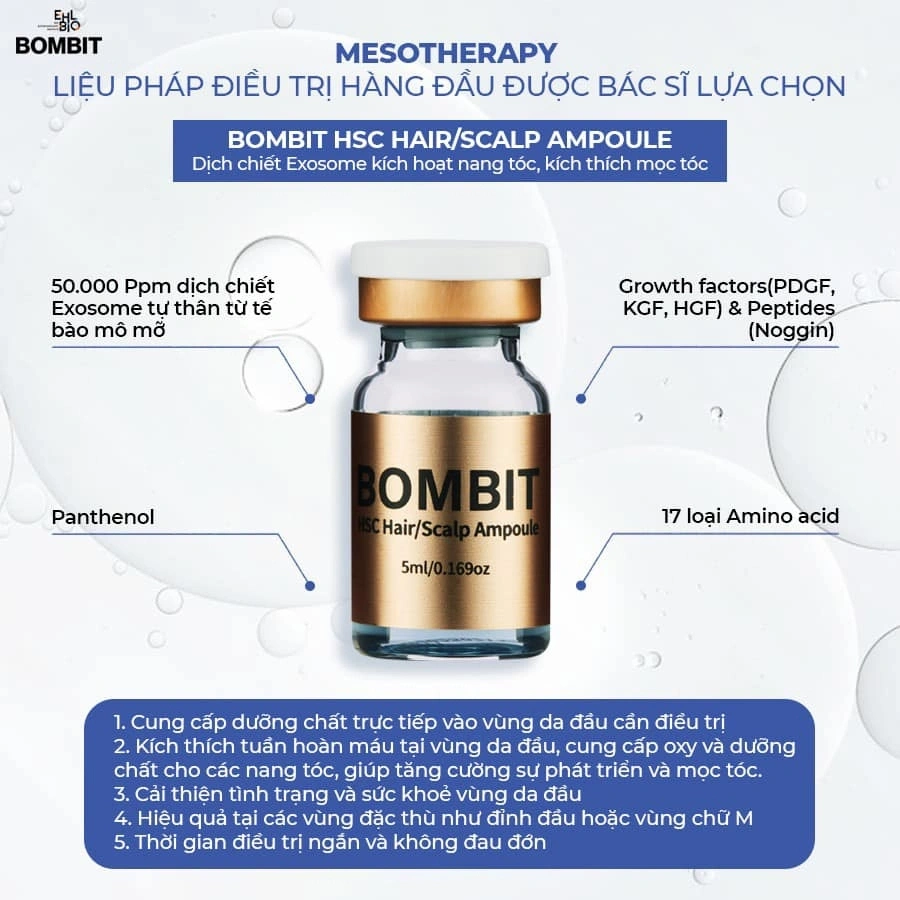 Bombit Hair Meso MSC Exosome hổ trợ mọc tóc, giảm rụng tóc