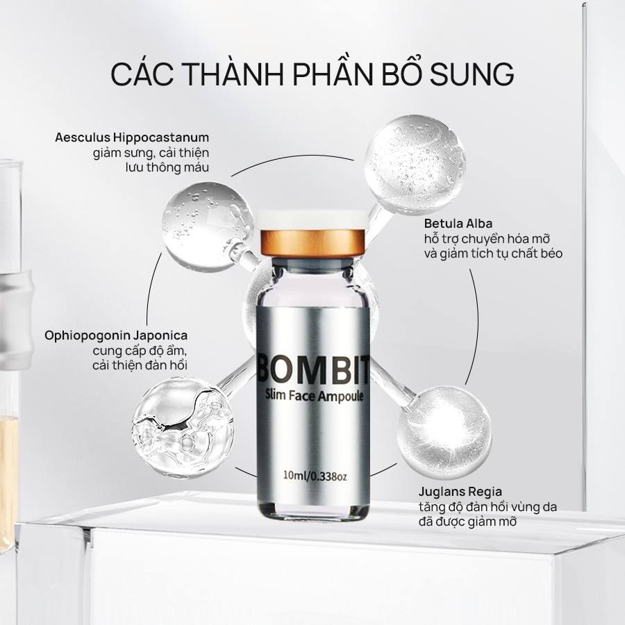 BOMBIT Slim Face thon gọn mặt, tan mỡ má, nọng cằm