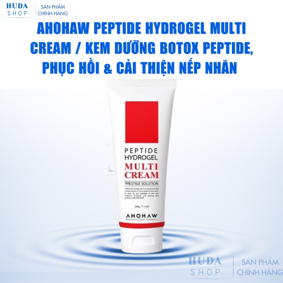 Ahohaw peptide hydrogel multi cream / kem dưỡng botox peptide, phục hồi & cải thiện nếp nhăn