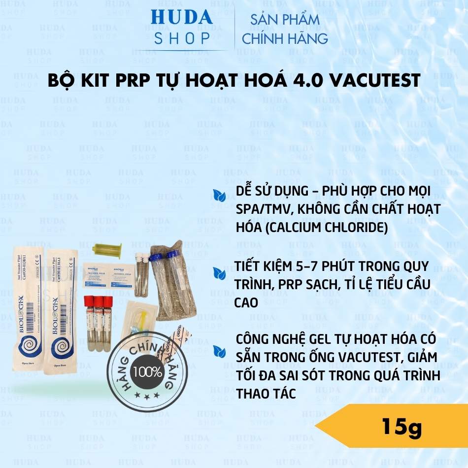 Bộ Kit PRP tự hoạt hoá 4.0 Vacutest