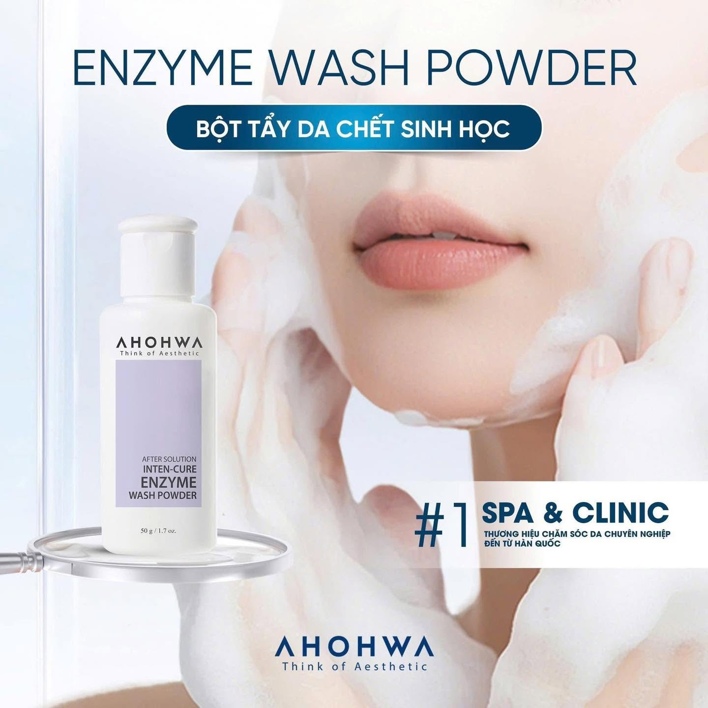 Bột tẩy da chết sinh học enzyme Ahohwa After Solution Inten-Cure Enzyme Wash Powder