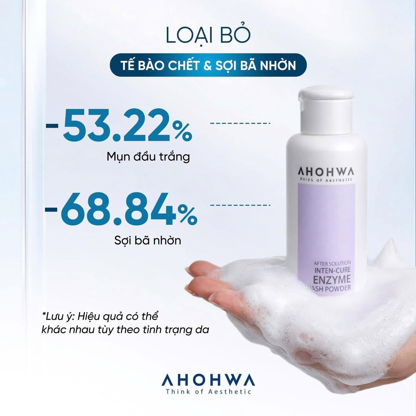 Bột tẩy da chết sinh học enzyme Ahohwa After Solution Inten-Cure Enzyme Wash Powder