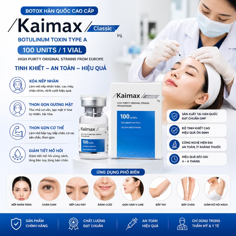 Botox Kaimax 100 xoá nhăn, thon gọn hàm