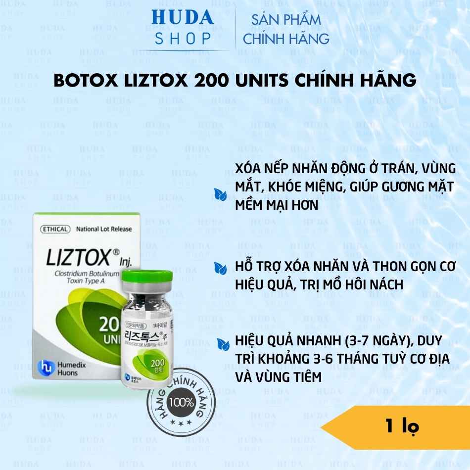 Botox Liztox 200 Units Chính Hãng