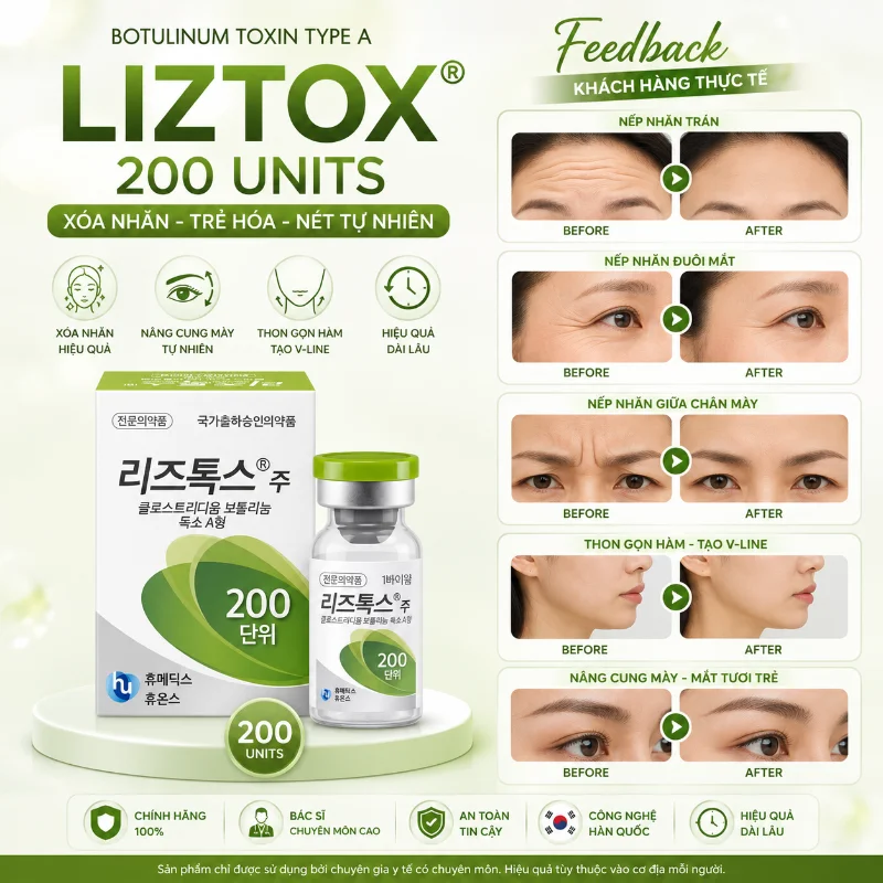 Botox Liztox 200 Units Chính Hãng
