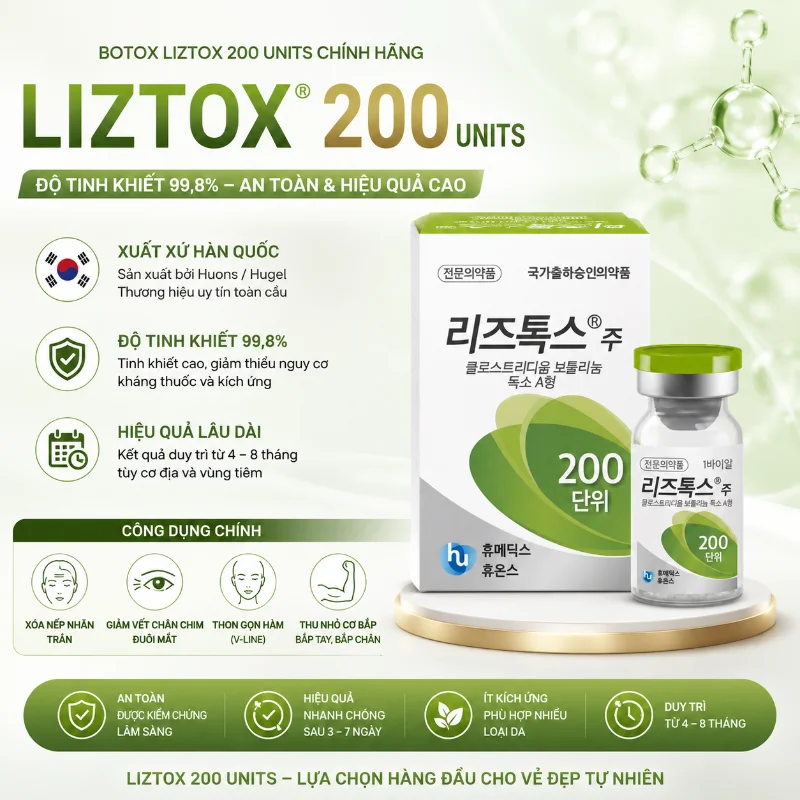 Botox Liztox 200 Units Chính Hãng