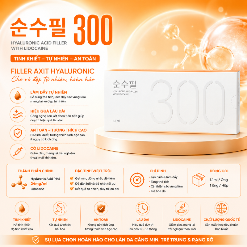 Chất Làm Đầy E.P.T.Q S300 (Trung) Chính Hãng Hàn Quốc - Môi, Má Baby, Rãnh Mũi Má