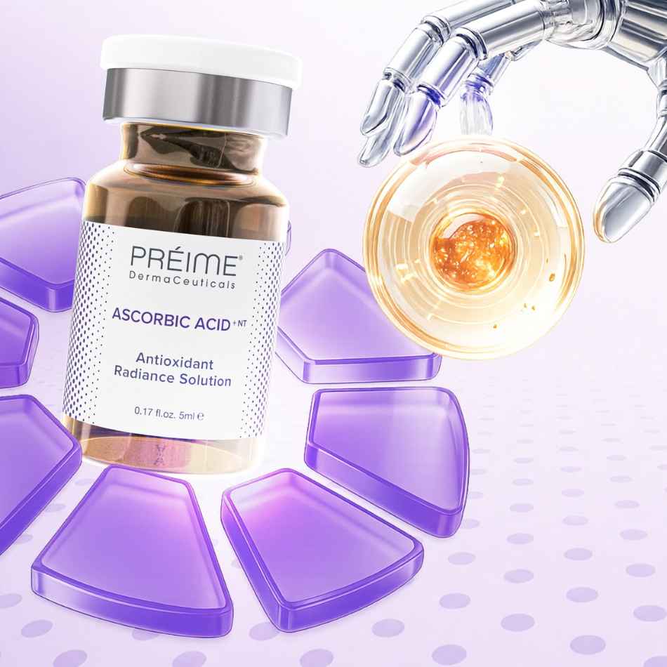 Dung dịch chống oxy hoá dưỡng sáng da Préime DermaCeuticals Ascorbic Acid + NT Antioxidant Radiace Solution