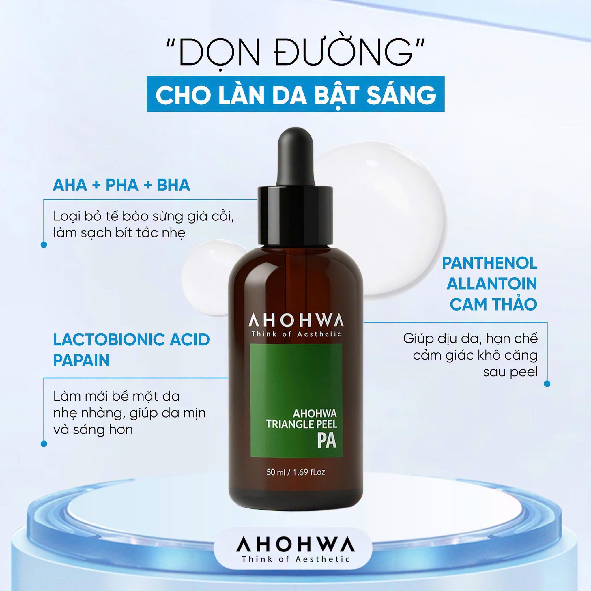 Dung dịch peel dành cho mọi loại da Ahohwa Triangle Peel Pa