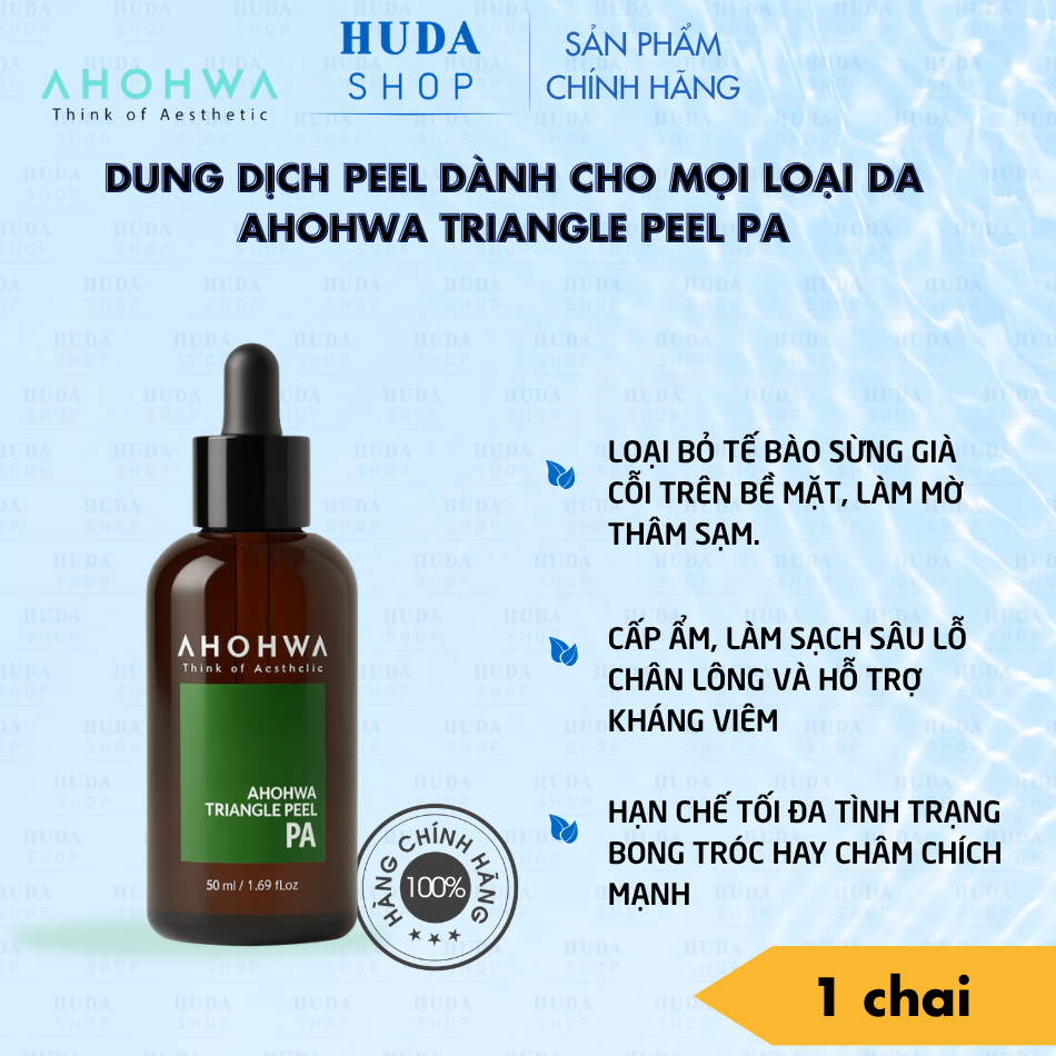 Dung dịch peel dành cho mọi loại da Ahohwa Triangle Peel Pa
