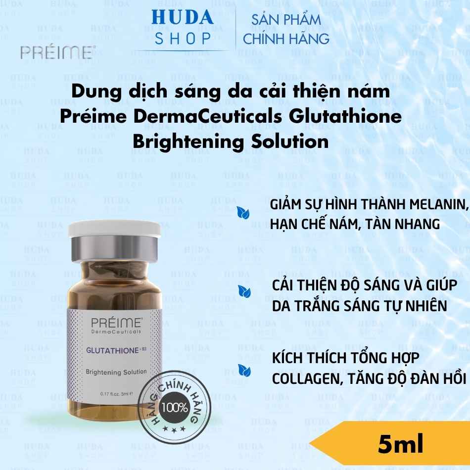Dung dịch sáng da cải thiện nám Préime DermaCeuticals Glutathione Brightening Solution