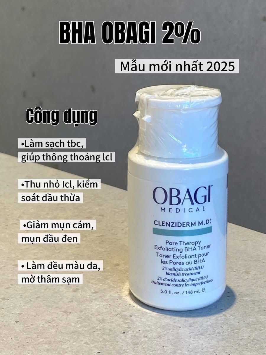 Dung dịch tẩy da chết, ngừa mụn BHA Obagi Clenziderm MD Pore Therapy 148ml
