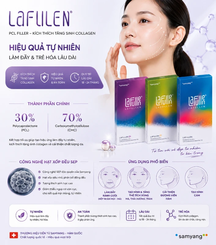Filler Làm Đầy LAFULLEN 1ml PCL 30% Tái Tạo Collagen, Trẻ Hóa Da