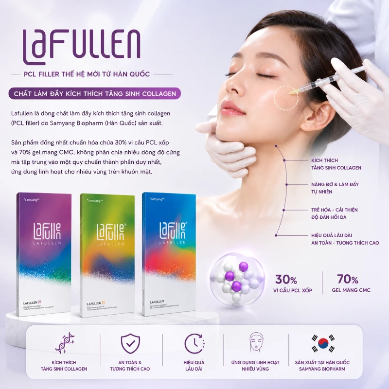 Filler Làm Đầy LAFULLEN 1ml PCL 30% Tái Tạo Collagen, Trẻ Hóa Da