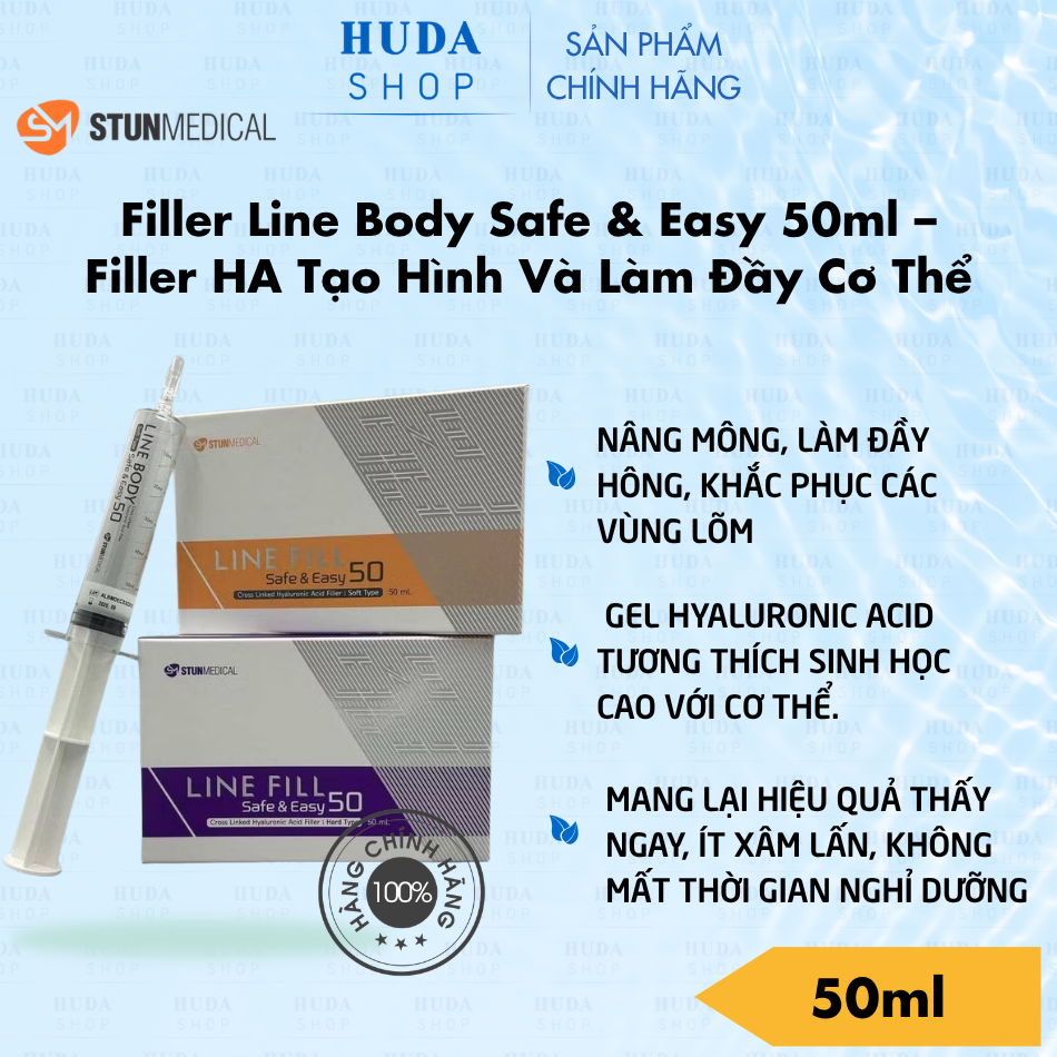 Filler Line Body Safe & Easy 50ml – Filler HA Tạo Hình Và Làm Đầy Cơ Thể