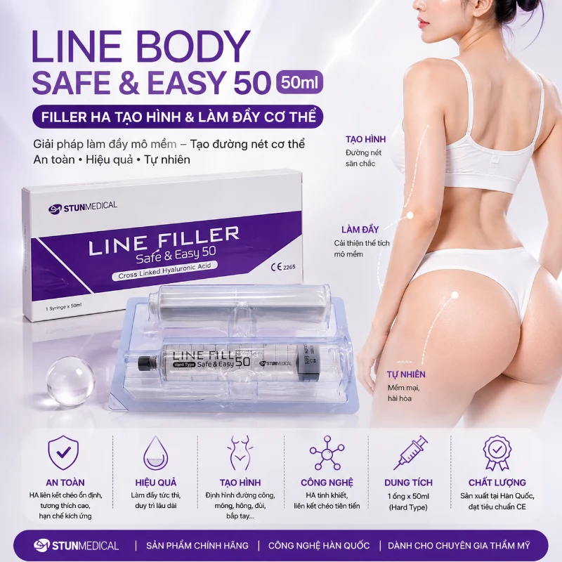 Chất Làm Đầy Line Body Safe & Easy 50ml – Tạo Hình Và Làm Đầy Cơ Thể