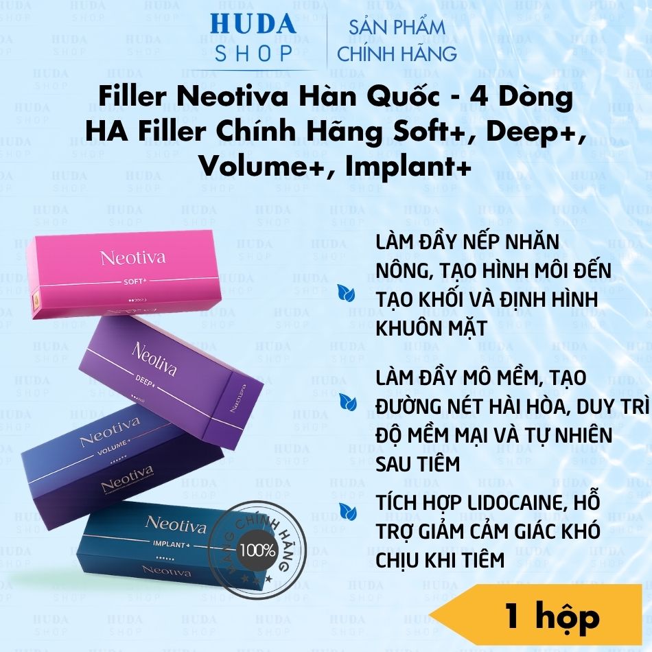 Filler Neotiva Hàn Quốc - 4 Dòng HA Filler Chính Hãng Soft+, Deep+, Volume+, Implant+