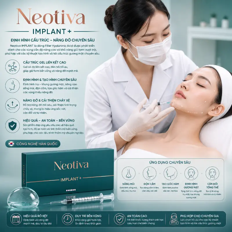 Chất Làm Đầy HA Neotiva Implant+ Hàn Quốc Chính Hãng