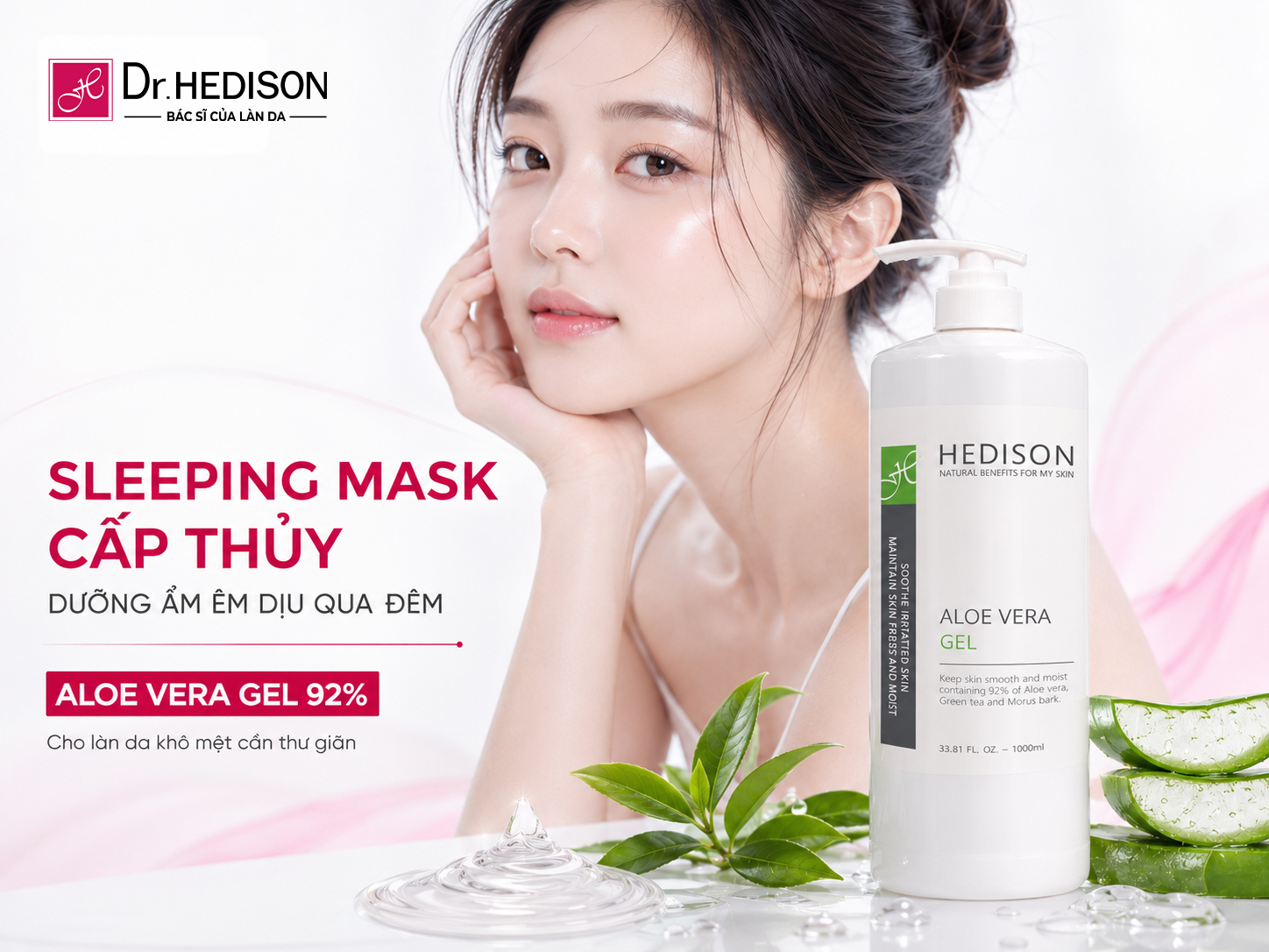 Gel Lô Hội Aloe Vera Gel 92% Dr.HEDISON