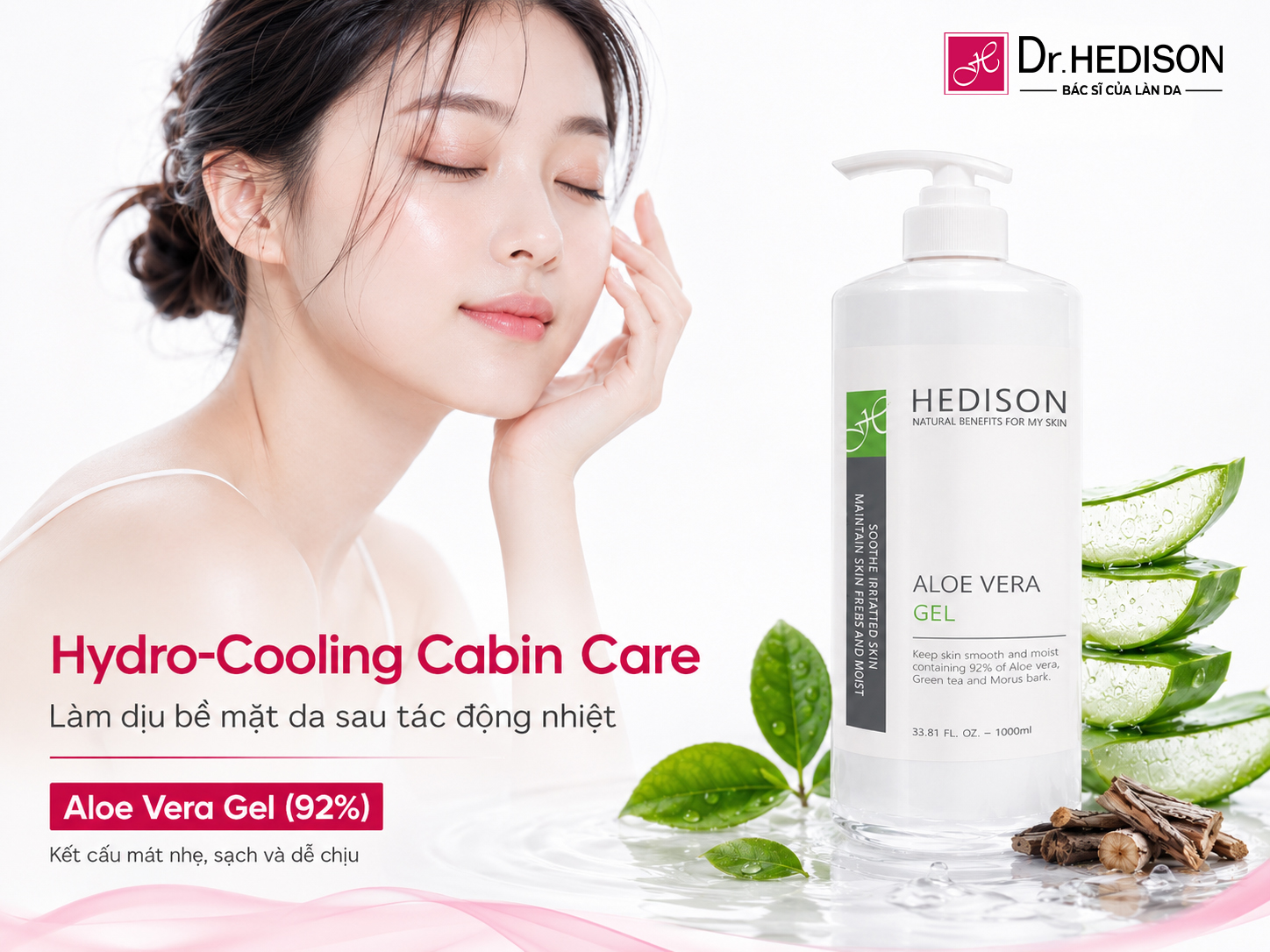 Gel Lô Hội Aloe Vera Gel 92% Dr.HEDISON