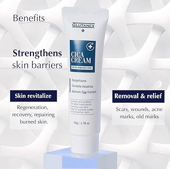Kem Phục Hồi Da Sau Laser, Làm Dịu & Sáng Da Glutanex CICA Cream 50g