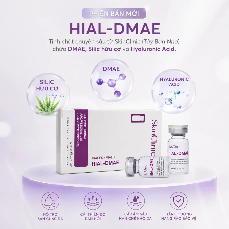 HIAL-DMAE MESO SKINCLINIC - TINH CHẤT SĂN CHẮC DA, GIẢM CHẢY XỆ