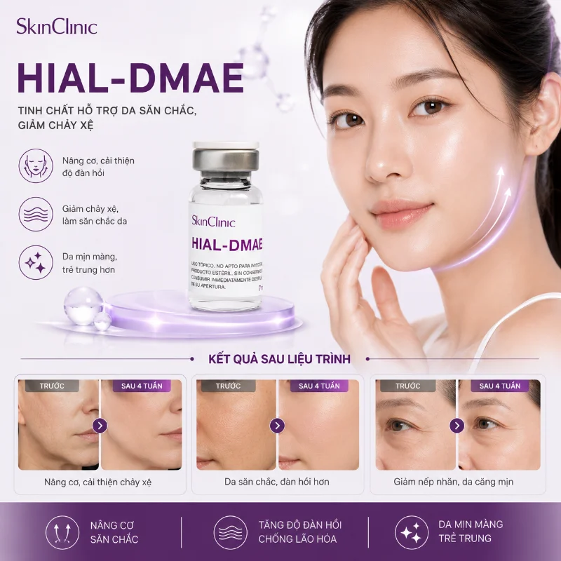 HIAL-DMAE MESO SKINCLINIC - TINH CHẤT SĂN CHẮC DA, GIẢM CHẢY XỆ