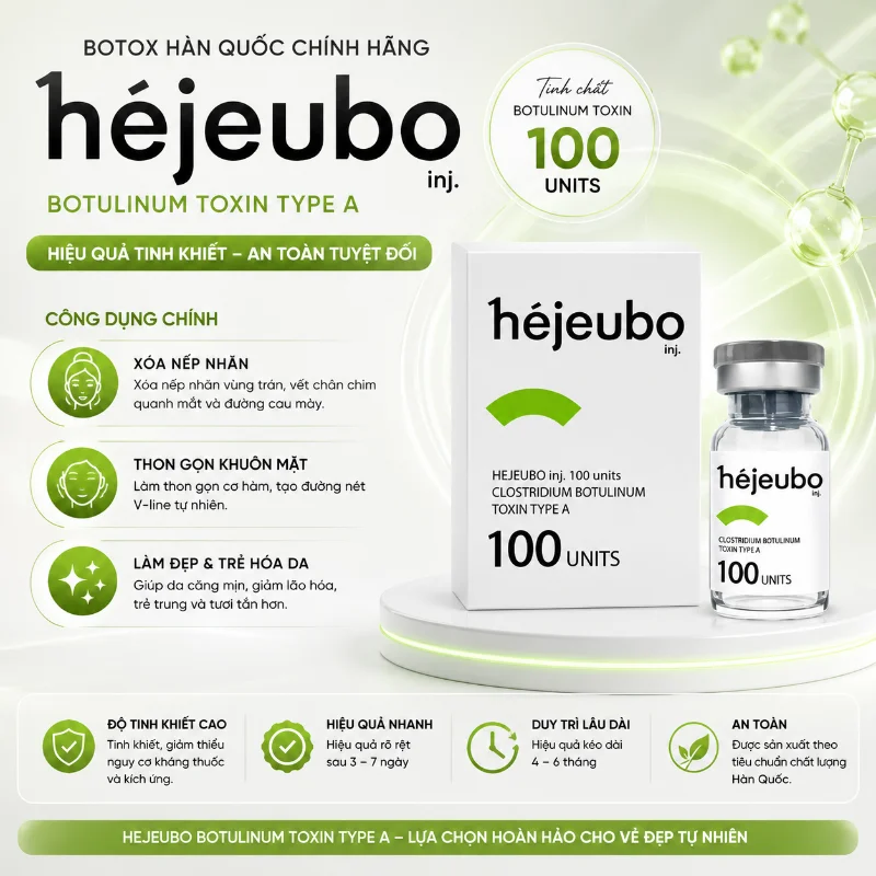 Hejeubo Botulinum Toxin 100U Chính Hãng - Botulinum Toxin Type A Hàn Quốc