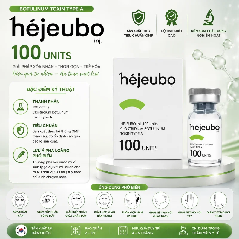 Hejeubo Botulinum Toxin 100U Chính Hãng - Botulinum Toxin Type A Hàn Quốc